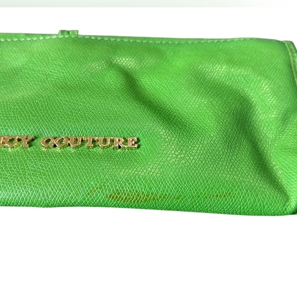 Vintage Juicy Couture Leni Bird Clutch Green with Gold Bird RARE